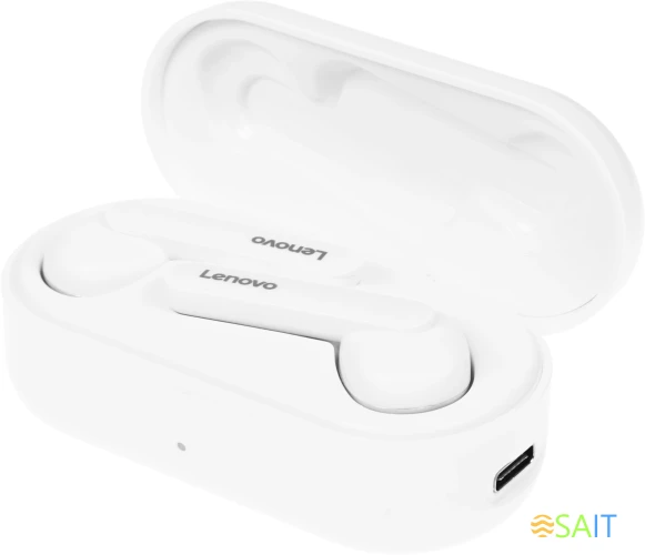 Гарнитура внутриканальные Lenovo HT28 белый беспроводные bluetooth в ушной раковине (УТ000023560)