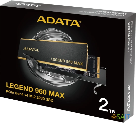 Накопитель SSD A-Data PCIe 4.0 x4 2TB ALEG-960M-2TCS Legend 960 Max M.2 2280