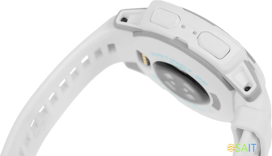 Смарт-часы Garmin Instinct 2s Solar 40мм 1.2" AMOLED корп.черный/белый рем.белый (010-02564-03)