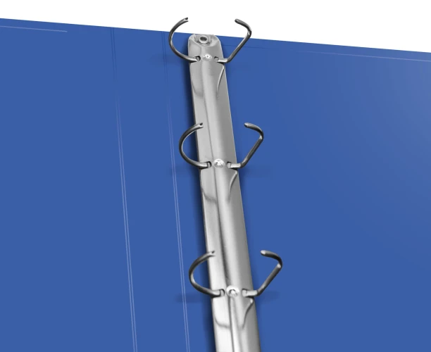 Папка на 4-х кольцах Бюрократ -0818/4RBLU A4 пластик 0.7мм кор.18мм внутр. с вставкой синий