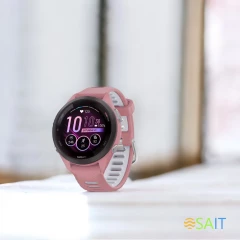 Смарт-часы Garmin Forerunner 265S 27.5мм 1.1" AMOLED корп.черный/розовый силикон рем.розовый (010-02810-15)