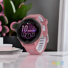 Смарт-часы Garmin Forerunner 265S 27.5мм 1.1" AMOLED корп.черный/розовый силикон рем.розовый (010-02810-15)