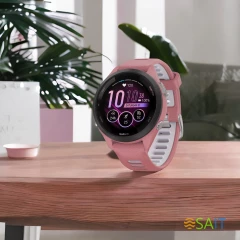 Смарт-часы Garmin Forerunner 265S 27.5мм 1.1" AMOLED корп.черный/розовый силикон рем.розовый (010-02810-15)