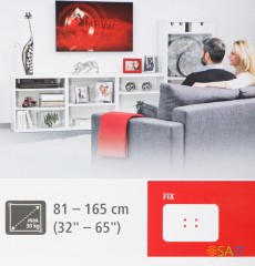 Кронштейн для телевизора Hama H-108770 черный 32"-56" макс.30кг настенный фиксированный