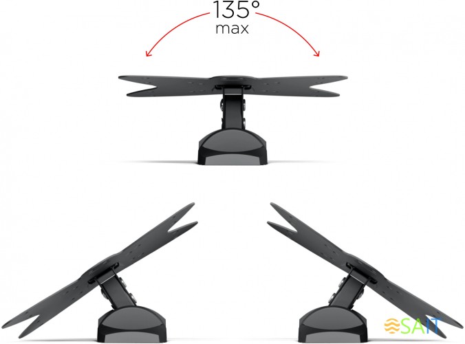Кронштейн для телевизора Holder LCDS-5036 металлик 19"-37" макс.30кг настенный поворот и наклон
