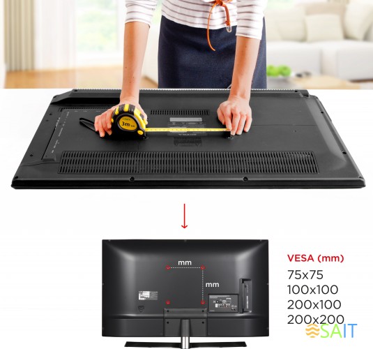 Кронштейн для телевизора Holder LCDS-5036 металлик 19"-37" макс.30кг настенный поворот и наклон