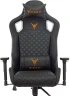 Кресло игровое Knight Outrider черный ромбик эко.кожа с подголов. крестов. металл