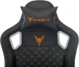 Кресло игровое Knight Outrider черный ромбик эко.кожа с подголов. крестов. металл