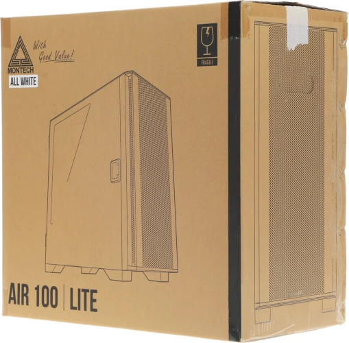 Корпус Montech Air 100 Lite белый без БП mATX 6x120mm 4x140mm 1xUSB2.0 2xUSB3.0 audio bott PSU