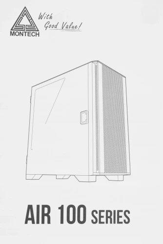 Корпус Montech Air 100 Lite белый без БП mATX 6x120mm 4x140mm 1xUSB2.0 2xUSB3.0 audio bott PSU