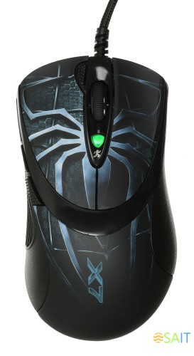 Мышь A4Tech Oscar Editor XL-747H рисунок/голубой лазерная 3600dpi USB 6but (XL-747H (BLUE SPIDER))