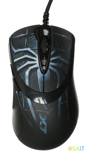 Мышь A4Tech Oscar Editor XL-747H рисунок/голубой лазерная 3600dpi USB 6but (XL-747H (BLUE SPIDER))