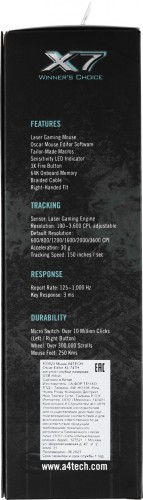 Мышь A4Tech Oscar Editor XL-747H рисунок/голубой лазерная 3600dpi USB 6but (XL-747H (BLUE SPIDER))