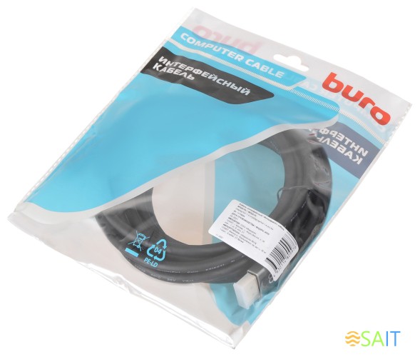 Кабель аудио-видео Buro V1.4 DisplayPort (m)/DisplayPort (m) 5м. позолоч.конт. черный (BHP-DPP-1.4-5G)