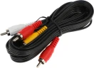 Кабель аудио-видео Ningbo 3хRCA (m)/3хRCA (m) 2м. черный (JAAC027-2)