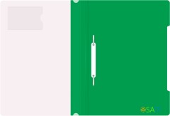 Папка-скоросшиватель Бюрократ -PS-V20GRN A4 прозрач.верх.лист карм.для визит. пластик зеленый 0.12/0.16