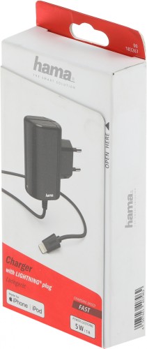 Сетевое зар./устр. Hama H-183267 1A для Apple черный (00183267)