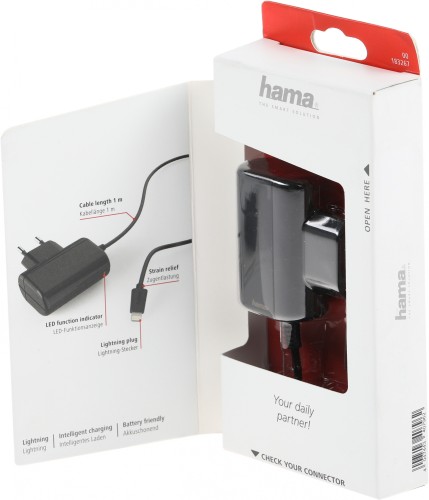 Сетевое зар./устр. Hama H-183267 1A для Apple черный (00183267)