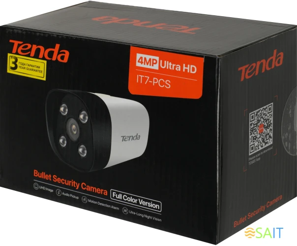 Камера видеонаблюдения IP Tenda IT7-PCS 4-4мм цв. корп.:белый