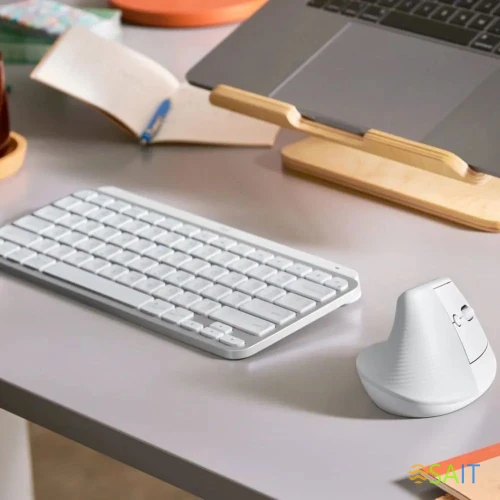 Мышь Logitech Lift белый оптическая 4000dpi silent беспров. BT/Radio USB для ноутбука 5but (910-006486)