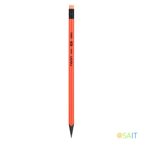 Набор карандашей ч/г Deli EU54600 Neon HB трехгран. пластик ассорти 4цв. неон кор.европод. (12шт) ластик 12 карандашей для тех/черт.целей