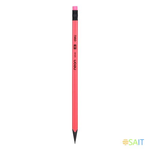 Набор карандашей ч/г Deli EU54600 Neon HB трехгран. пластик ассорти 4цв. неон кор.европод. (12шт) ластик 12 карандашей для тех/черт.целей