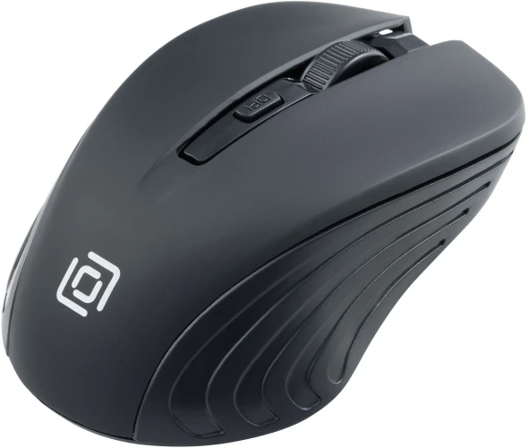 Мышь Оклик 545MW черный оптическая 1600dpi беспров. USB для ноутбука 4but (368626)