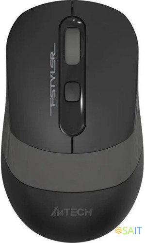 Мышь A4Tech Fstyler FM10S черный/серый оптическая 1600dpi silent USB 3but (FM10S USB GREY)