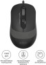 Мышь A4Tech Fstyler FM10S черный/серый оптическая 1600dpi silent USB 3but (FM10S USB GREY)
