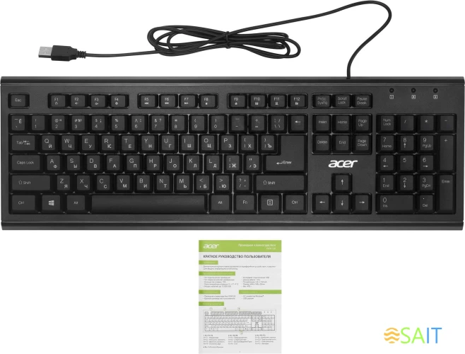 Клавиатура Acer OKW120 черный USB Multimedia (ZL.KBDEE.006)