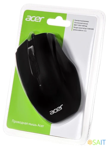 Мышь Acer OMW020 черный оптическая 1600dpi USB 4but (ZL.MCEEE.004)