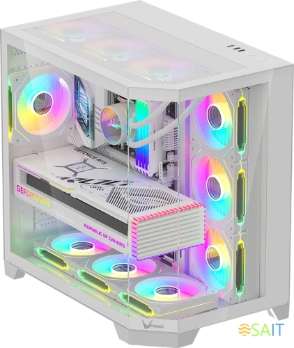 Корпус Formula Crystal Z6 Floe белый без БП ATX 2xUSB3.0 audio bott PSU