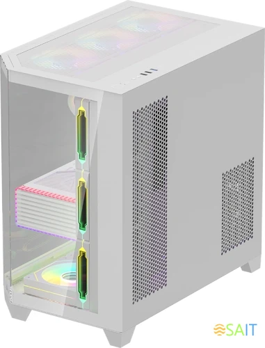 Корпус Formula Crystal Z6 Floe белый без БП ATX 2xUSB3.0 audio bott PSU