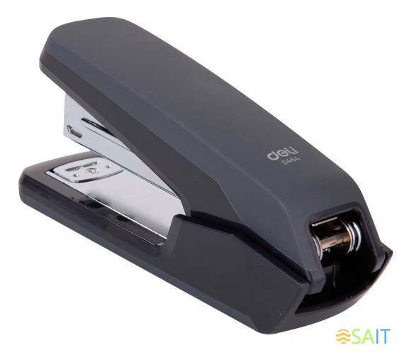 Степлер настольный Deli E0464BLACK Exceed 24/6 26/6 (25листов) черный 100скоб металл/пластик закрытый/открытый коробка