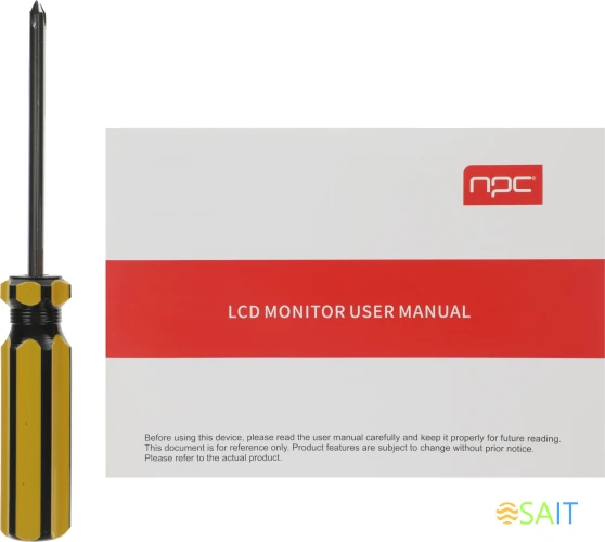 Монитор NPC 23.8" MF2412 черный IPS LED 1ms 16:9 HDMI M/M Cam матовая HAS Piv 1000:1 300cd 178гр/178гр 1920x1080 100Hz G-Sync FreeSync VGA DP FHD USB 2.75кг