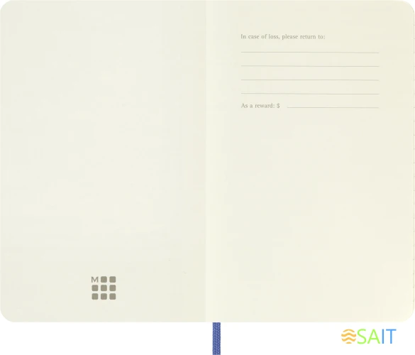 Блокнот Moleskine CLASSIC SOFT QP611B42 Pocket 90x140мм 192стр. линейка мягкая обложка голубая гортензия