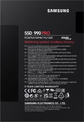 Накопитель SSD Samsung PCIe 4.0 x4 4TB MZ-V9P4T0BW 990 Pro M.2 2280
