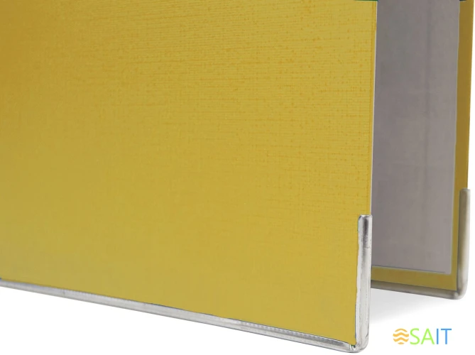 Папка-регистратор Silwerhof A4 50мм ПВХ/бумага желтый мет.окант. сборная (упак.:2шт)