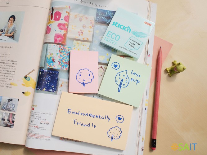 Блок самоклеящийся бумажный Stick`n ECO 21743 51x76мм 100лист. 60г/м2 пастель голубой