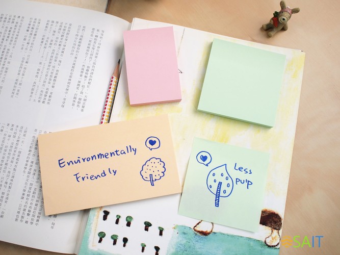 Блок самоклеящийся бумажный Stick`n ECO 21743 51x76мм 100лист. 60г/м2 пастель голубой