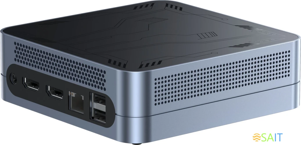 Неттоп Chuwi LarkBox S i3 1220P (1.5) 16Gb SSD512Gb UHDG Windows 11 Professional GbitEth WiFi BT 90W серый/черный