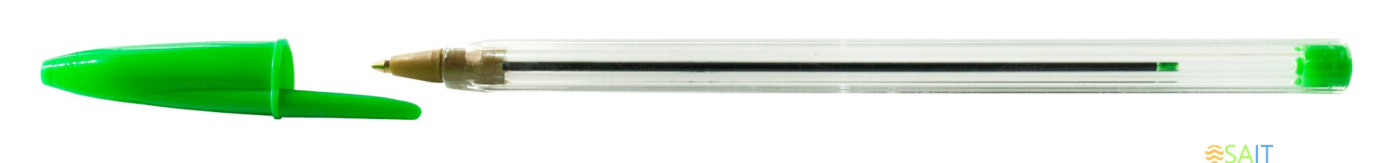 Ручка шариков. Buro Simplex d=0.7мм зел. черн. кор.карт. одноразовая ручка линия 0.5мм без инд. Маркировки