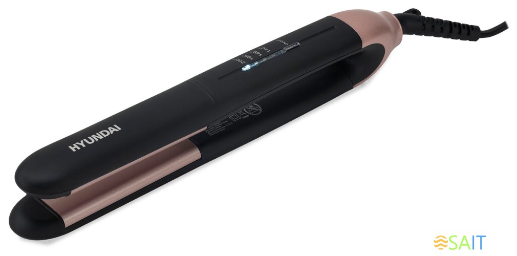 Выпрямитель Hyundai H-HS1272 40Вт черный макс.темп.:200С покрытие:керамико-турмалиновое