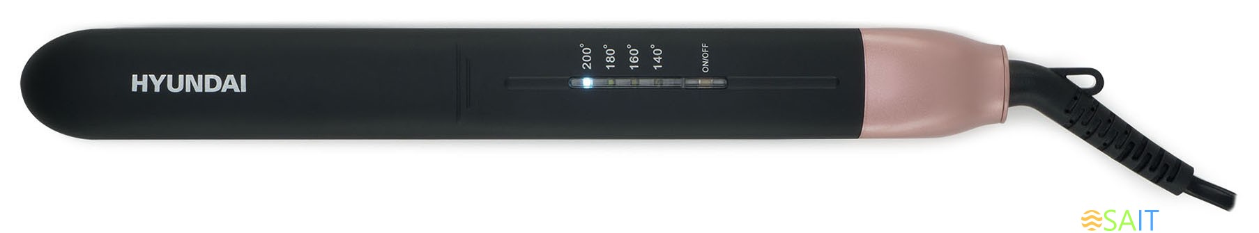 Выпрямитель Hyundai H-HS1272 40Вт черный макс.темп.:200С покрытие:керамико-турмалиновое