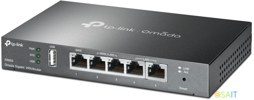 Межсетевой экран TP-Link SafeStream ER605 10/100/1000BASE-TX черный