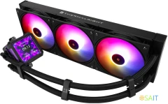 Система водяного охлаждения Thermalright Frozen Warframe PRO 360 ARGB Soc-AM5/AM4/1200/1700/1851 черный 4-pin 29.8dB Al LCD Ret (F-WFRAME-PRO-360-BL-ARGB)