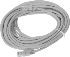 Патч-корд Buro UTP-5E-10M-G UTP 4 пары cat.5E CCA molded 10м серый RJ-45 (m)-RJ-45 (m)
