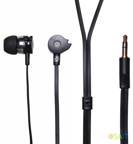 Наушники внутриканальные Оклик HP-S-210 1.1м черный проводные в ушной раковине (D1-1B)