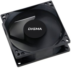 Вентилятор для корпуса Digma DFAN-80 80х80x25 черный 3-pin 4-pin (Molex) 23дБ Ret