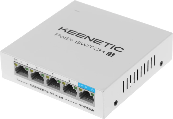 Коммутатор Keenetic KN-4610 (L2) 5x1Гбит/с 4PoE+ 60W неуправляемый